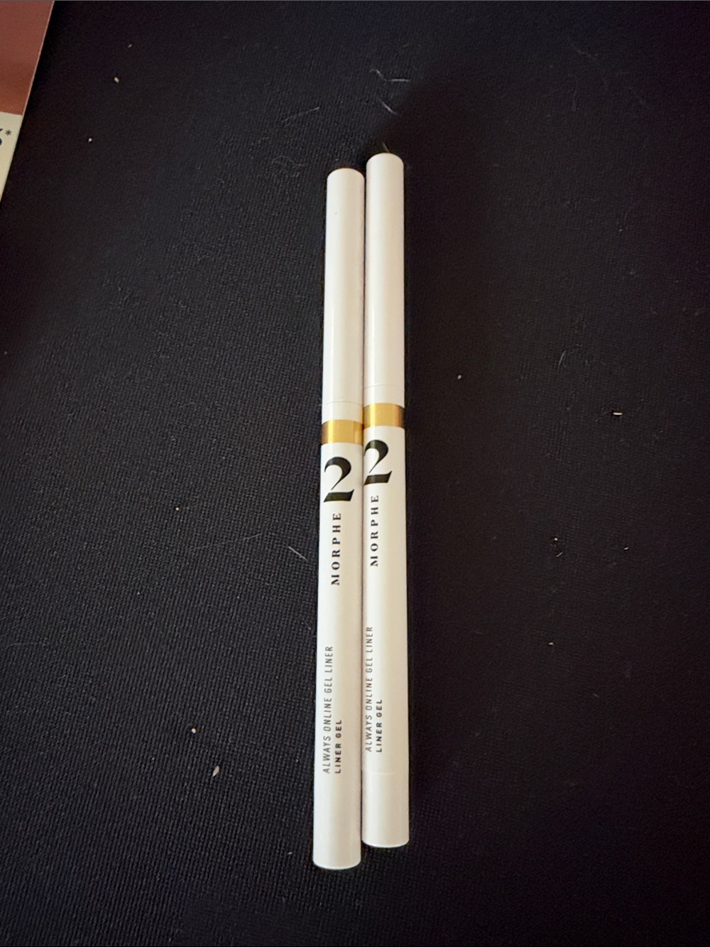 Two Morphe 2 liner gel gold rush